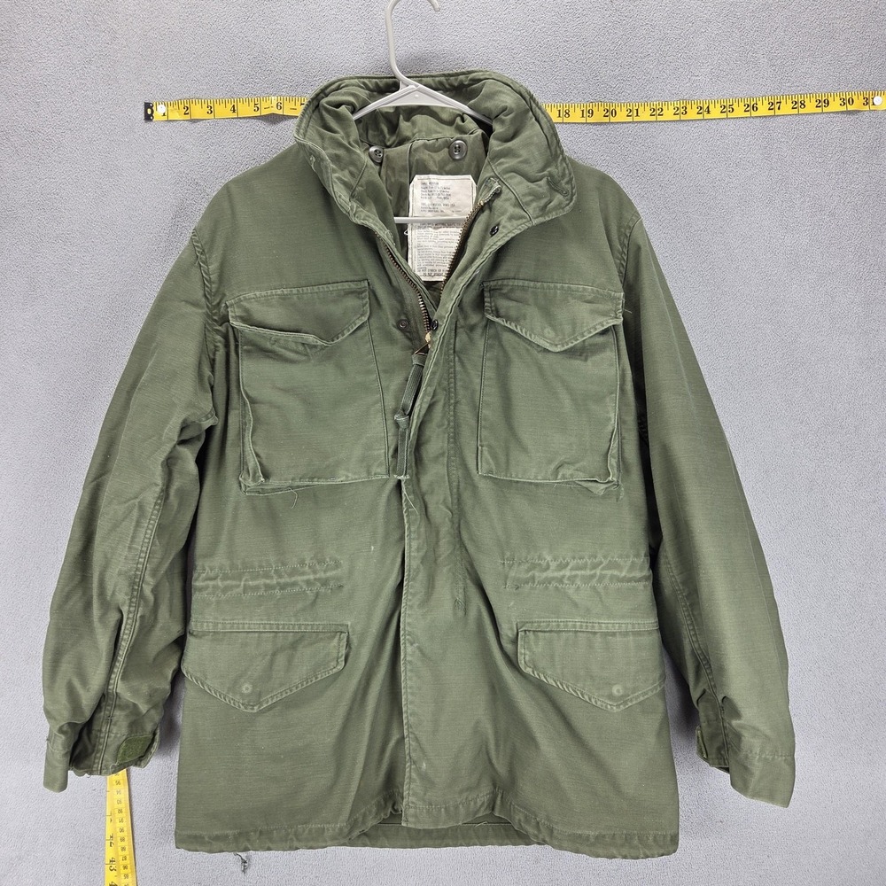 Vintage Alpha Industries Jacket Mens Small Green Field Coat Cold Weather